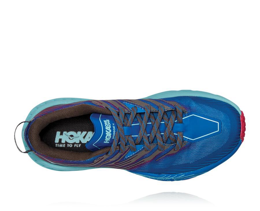 Tenis Trail Hoka One One Feminino Azuis - Speedgoat 4 - 320-RJWAHP